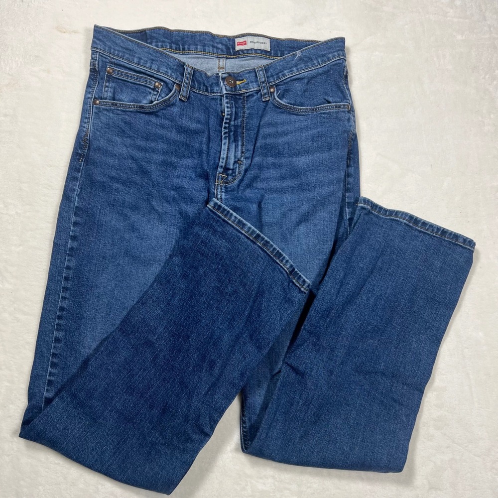 Wrangler Relaxed Boot Mens Blue Denim Jeans 32x32 Medium Wash Stretch 112359283
